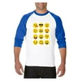 thumbnail image 1 of MmF - Mens Raglan Sleeve Baseball T-Shirts, up to Size 3XL - Emoji Group, 1 of 4