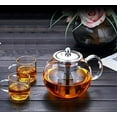 thumbnail image 4 of Glass Teapot with Removable Infuser, Stovetop Safe Tea Kettle, Blooming and Loose Leaf Tea Maker Set, 4 of 7