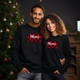 thumbnail image 2 of EcoLoom Rustic Mama Bear Red Buffalo Plaid Midweight Crewneck Sweatshirt Black-2XL, 2 of 4