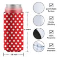 thumbnail image 4 of 2 Pieces Neoprene Beer Can Cooler Insulated Collapsible Beer Sleeve Red Wave Point Soda Beer Can Covers for Birthday Party Wedding, 4 of 4