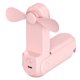 thumbnail image 1 of Ventilador de Mano Recargable 3 Velocidades Mini con Power Bank Linterna Rosa, 1 of 8