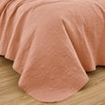 thumbnail image 6 of Chezmoi Collection Luca 3-Piece Oversized Bedspread Set, Queen Size, Salmon, Summer Quilt Lightweight Microfiber Bedspread 100 x 106, Floral Medallion Pattern Coverlet for All Season, 6 of 9