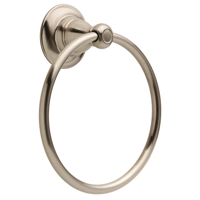 Delta Porter (Paquete De 1) Toallero De Mano Spotshield Toalleros De Níquel Cepillado Para Pared De Baño Soporte De Anillo De Toalla Redondo Para Colgador De Toallas De Baño Para Accesorios De Baño De