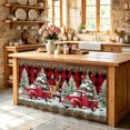 thumbnail image 6 of Christmas Truck Cabinet Curtain 32"Wx55"L,Dustproof Pantry Door Curtain W/ Self Adhesive Tape,Farmhouse Xmas Tree Red Buffalo Plaid Tall Storage Cover Privacy Drape for Bathroom Kitchen Laundry Room, 6 of 9