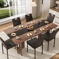 thumbnail image 2 of ANPOO 7 Piece Dining Table Set with 6 Chairs, 71" Kitchen Table & Chairs Set for 4-8 People, Rectangle Dining Table with Wooden Legs for Dining Room, Living Room, 2 of 9