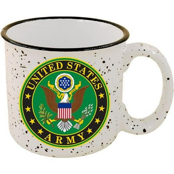 Eagle Emblems CU0103 Cup - Coffee, US Army Symbol - Stone-Speckled Camper - 14 oz