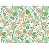 1 Pack, Playful Sloth Wrapping Paper 24"x417' Counter Roll for Party, Holiday & Events, Made in USA