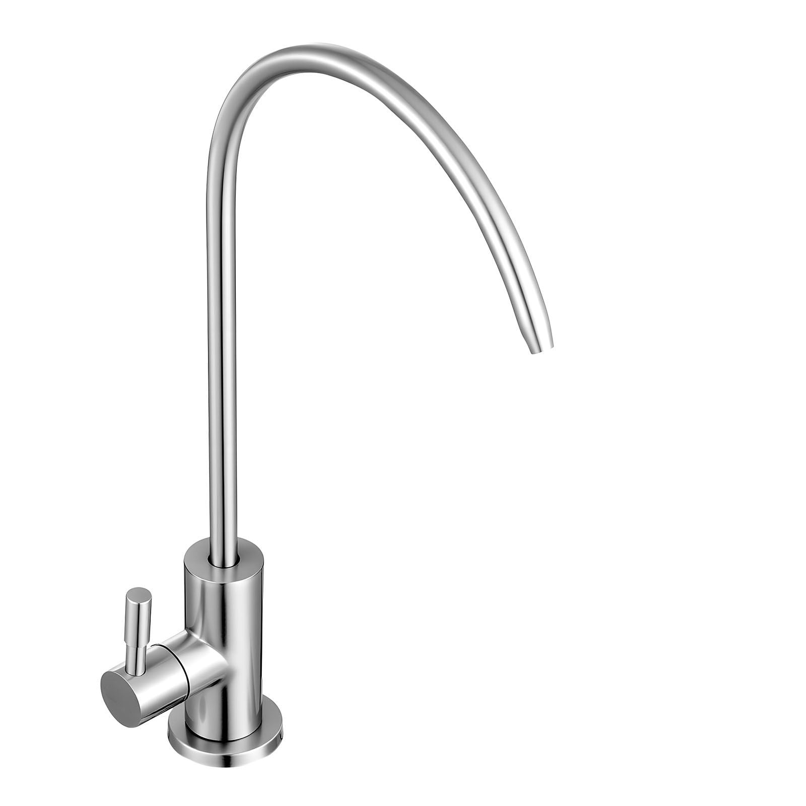 Drinking Water Filter Faucet Food Grade 304 Stainless Steel, Lead-Free Brass Valve Core ANSI 61 Tested, Reverse Osmosis Filter Tap for Kitchen Sink