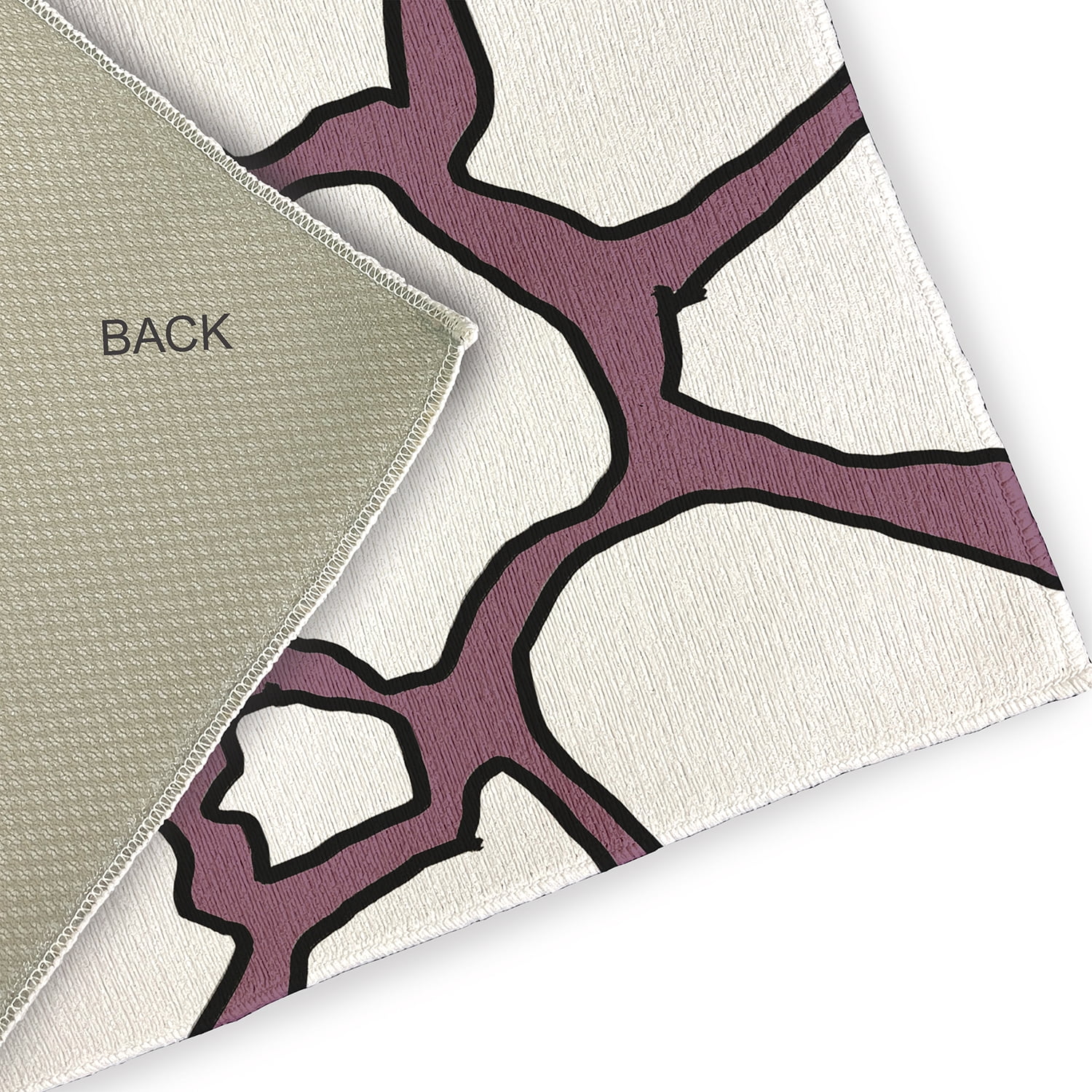 Simply Daisy 4' x 6' Purple Petal Lines Spring Chenille Indoor/Outdoor Rug