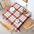 thumbnail image 2 of Christmas Square Tablecloth 42x42 Inch – Waterproof Polyester Printed Table Cover, Wrinkle Resistant & Washable for Kitchen Dining Picnic Party Decor, Single-v4-15, White, 2 of 6