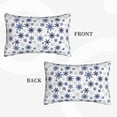 thumbnail image 2 of Sikiie blue Snowflake Prints Print Plush Pillow Cover, Wrinkle-proof and Stain-resistant Pillow Protector without Pillow Core, Home Decoration-20"x30", 2 of 6