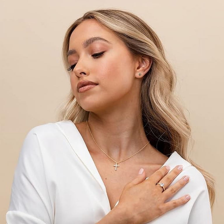 Pavoi Jewelry For Women Pavoi Cross Necklace Large Cross 14k Yellow Gold Pendant Necklace In White Diamond | Kendra Sodalite Pendant Necklace