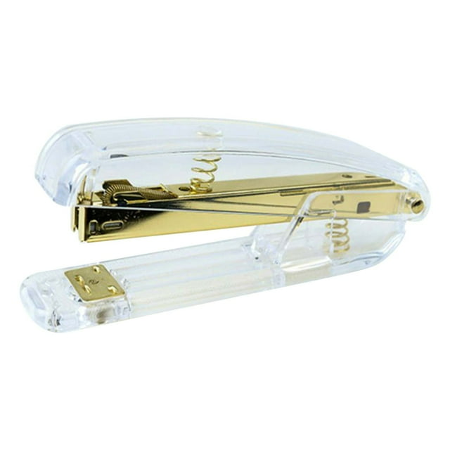 Agrafeuse Agrafeuse Transparente pour Bureau et École Capacité de 100 Feuilles avec Recharge d'Agrafes Amovible (1 Pcs) Rkxzt