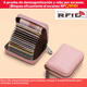 thumbnail image 2 of Tarjetero De Piel Tipo Billetera Y Cartera Para 20 Tarjetas Xtellar rosa, 2 of 3