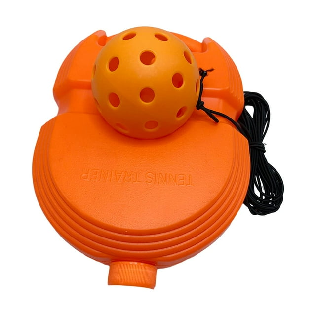 Pelota de tenis de entrenamiento individual con cuerda elástica y asa. Reboteador de tenis. naranja