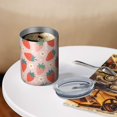 thumbnail image 3 of 12oz Coffee Tumblers Pink Strawberry Plants Fruit Stainless Steel Vacuum Insulated Travel Tumbler Coffee Cups Mug with Lid and Straw with Cleaning Brush for Cold & Hot Drinks, 3 of 5