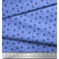 thumbnail image 2 of Soimoi Blue Rayon Fabric Berries & Leaves Print Fabric by the Yard 42 Inch Wide, 2 of 3
