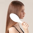 thumbnail image 2 of Hair Brush Grey Embroidery Cushion Base Hair Brushes Touch Paddle Double Sided Pattern Oval Hairbrush, 2 of 7