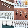 thumbnail image 3 of Wosthever 100 piezas de Clips para cortina de oficina en casa, surtido de fotos de dormitorio, soporte para cortinas, abrazaderas de gancho de acero Almacenamiento y organización del hogar Wosthever HA069711-01, 3 of 6