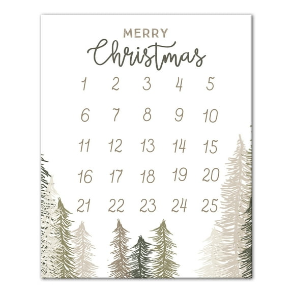 Creative Products Christmas Trees Countdown 16 x 20 Canvas Wall Art
