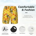 thumbnail image 6 of Picia Honeycombs pattern Mens Swim Trunks with Compression Liner Stretch Beach Shorts Quick Dry with Zipper Pockets No-Chafing Board Shorts-XX-Large, 6 of 9