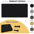 thumbnail image 4 of Shade&Beyond 90% Sun Shade Cloth 6'x20'Outdoor Pergola Shade Cover Canopy with Grommets UV Block Privacy Screen for Patio, Backyards, Outdoor, Carport, Garden,Black, 4 of 6