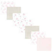 Luvable Friends Hudson Baby Flannel Receiving Blankets 7pk, Sweet Honeycomb Pink