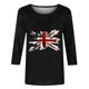 thumbnail image 4 of Fiudx Ofertas Flash Del Día Solo En Línea Blusas de Manga 3/4 para Mujer, Camisa con Estampado Vintage, Informal, Manga 3/4, Cuello Redondo, Blusa Estilo Túnica Boho, 4 of 4