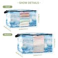 thumbnail image 2 of Foldable Clothes Storage Bags Clothes Organizer Bin with Clear Windows for Clothes Bedding Blue Christmas Background, 2 of 6
