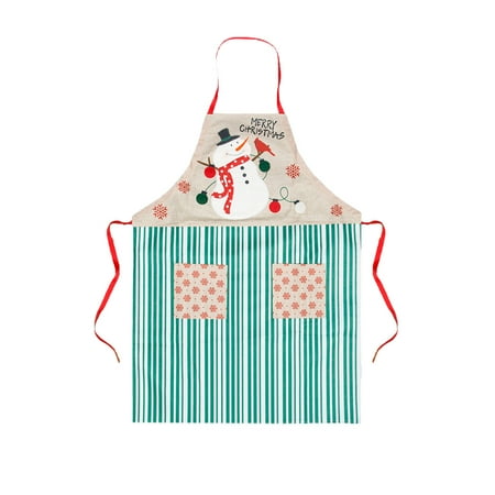 

wendunide christmas decorations home decor Christmas Decorations Santa Bib Smock Waiter Adult Cartoon Christmas Apron