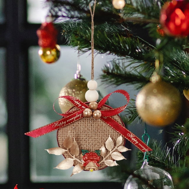 Dvkptbk Wooden Hanging Decoration Wooden Christmas Tree Hanging Decorations, Ranching Personalized Christmas Home Xmas Tree Window Door Accessories. Kitchen & Dining