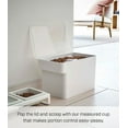 thumbnail image 2 of Yamazaki Home Airtight Pet Food Storage Container - Cat And Dog Food Holder Bin With Transparent Lid And Handle, Plastic, Medium, 8 lbs. | 1.6 gallons | 6 quarts, Airtight, Sloped Interior, Handle, 2 of 7