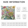 thumbnail image 6 of Nawypu Wildflower Throw Pillow Covers Flowers Leaves Bouquet Vase Spring Summer Seasonal Decor Cushion Cover for Bedroom Sofa Living Room Couch Bench Outdoor,Set of 2, 6 of 6