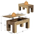 thumbnail image 3 of GUNAITO Lift Top Coffee Table with Storage, Wooden Convertible Coffee Table for Living Room, Farmhouse Center Table, Natural, 3 of 7