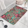 thumbnail image 3 of Green Geometric Diamond Pattern Flannel Non Slip Door Rugs,Washable Door Mats Indoor,Decorative Door Mats,Dirt-Resistant and Absorbent Doormat for Entrance,Bedroom,Kitchen,Bathroom,31.5x17in(80x43cm), 3 of 4