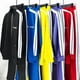 thumbnail image 4 of Versión correcta de la marca de moda pa Fo palm angel, correas a rayas, conjunto de pareja de abrigo deportivo informal de calle altatraje azul claro, 4 of 5
