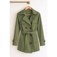 thumbnail image 2 of Gabardina elegante corte moderno 6 botones y cinturon Verde olivo CH / MD, 2 of 2