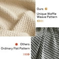 thumbnail image 3 of Waffle Weave Throw Blanket 100% Cotton Throw Blanket 50"x60" for Spring & Summer Luxury Lightweight Breathable and Skin-Friendly Blanket for Couch Bed and Office, 3 of 11