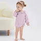 thumbnail image 5 of Niña Bebé Vestido de Manga Larga Estilo de Otoño E Invierno Sudadera Del Niño con Botón Delantero Y Cuello Redondo, Lindo Pantalones Cortos Sólidos Romper para Niños Y Niñas, Suave Bebé Manga Larga R, 5 of 6
