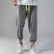 thumbnail image 1 of Pantalones largos de moda para hombre, informales, holgados, deportivos, con cinturón elástico y nueve puntos, de poliéster., 1 of 3