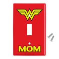 thumbnail image 2 of Wonder Woman Wonder Mom Logo Plastic Wall Decor Toggle Light Switch Plate Cover, 2 of 4