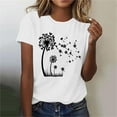 thumbnail image 2 of EINCcm Summer Tops for Women Graphic Tshirts Oversized Tees Casual Floral Crew Neck Short Sleeve Blouse Top, 2 of 4