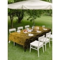 thumbnail image 3 of Outdoor Tablecloth with Umbrella Hole and Zipper, Yellow Geometric Rectangle Table Cloth 60x102 Inch Waterproof Tablecloth, Modern Abstract Art Ombre Picnic Table Cover for Patio Camping, 3 of 7
