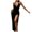 Black, variant on Uaswgudfs Womens Halter One-Piece Swimsuit with High Slit and Floral Detail - Functional Bathing Suit for Pool or Beach Beige L