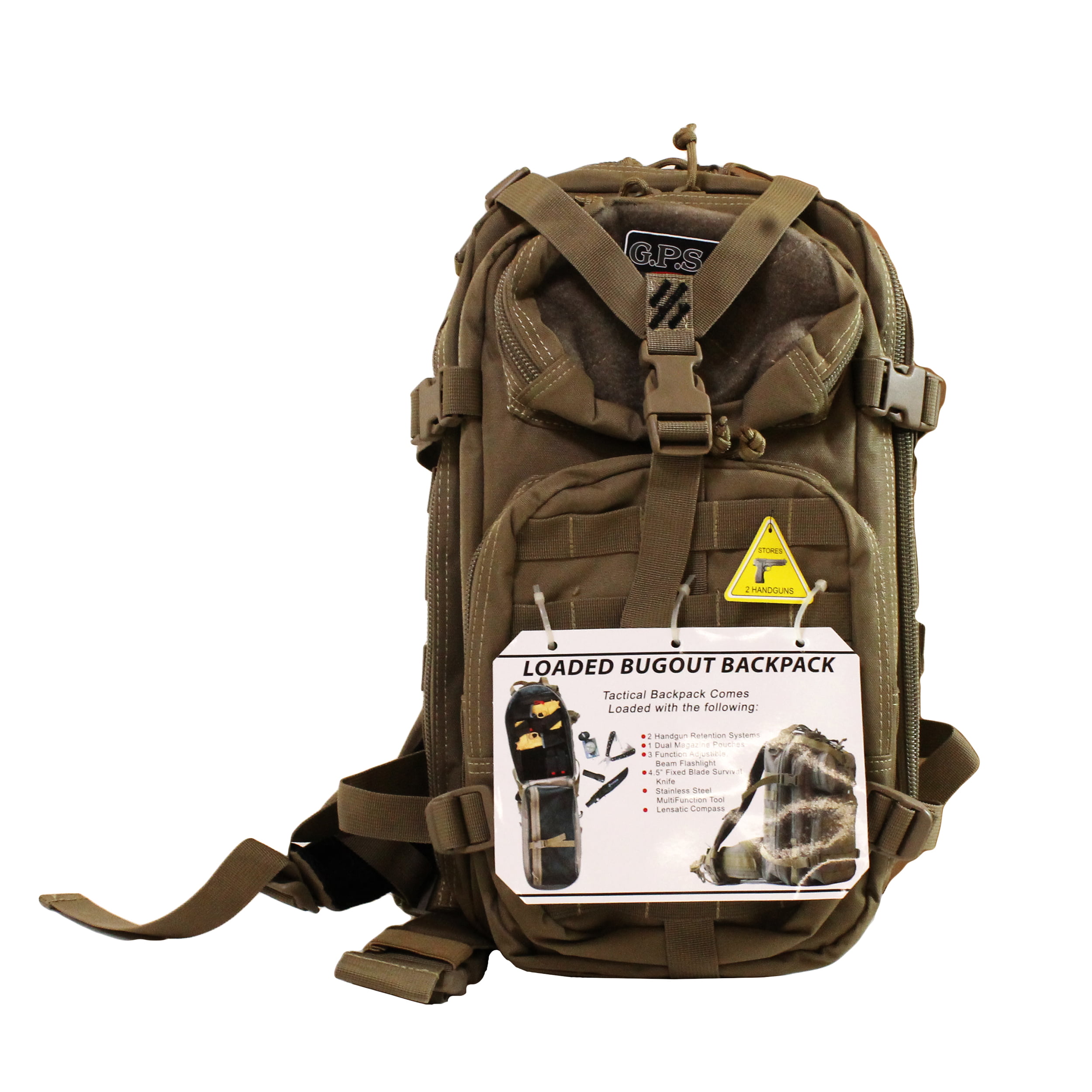 T1611ltb for sale online G Outdoors Tactical Loaded Bugout Backpack Tan 