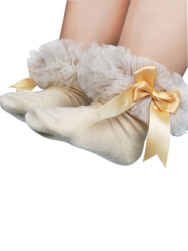 golden socks for baby girl