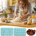 thumbnail image 3 of Moocorvic 15 Cavity Easter Eggs Silicone Mold Egg Shaped Easter Decorations Easter Party Supplies 1PC, 3 of 7