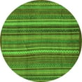thumbnail image 1 of Ahgly Company Indoor Round Abstract Green Modern Area Rugs, 4' Round, 1 of 4