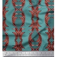 thumbnail image 1 of Soimoi polyester Crepe Fabric Stripe & Ogee Damask Decor Fabric Printed Yard 42 Inch Wide, 1 of 3