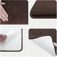 thumbnail image 4 of PURE ERA Bullnose Plush Carpet Stair Treads 14pcs With 1pcs Matching Landing Mat Self Adhesive Non-slip Deep Brown, 4 of 11
